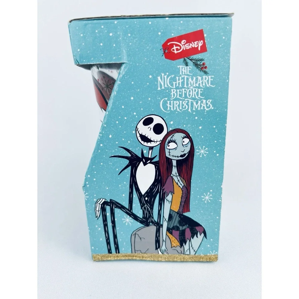 Disney Jack Skellington Christmas Santa Hat Drinking Glass 16 Oz Nightmare‎ Tim